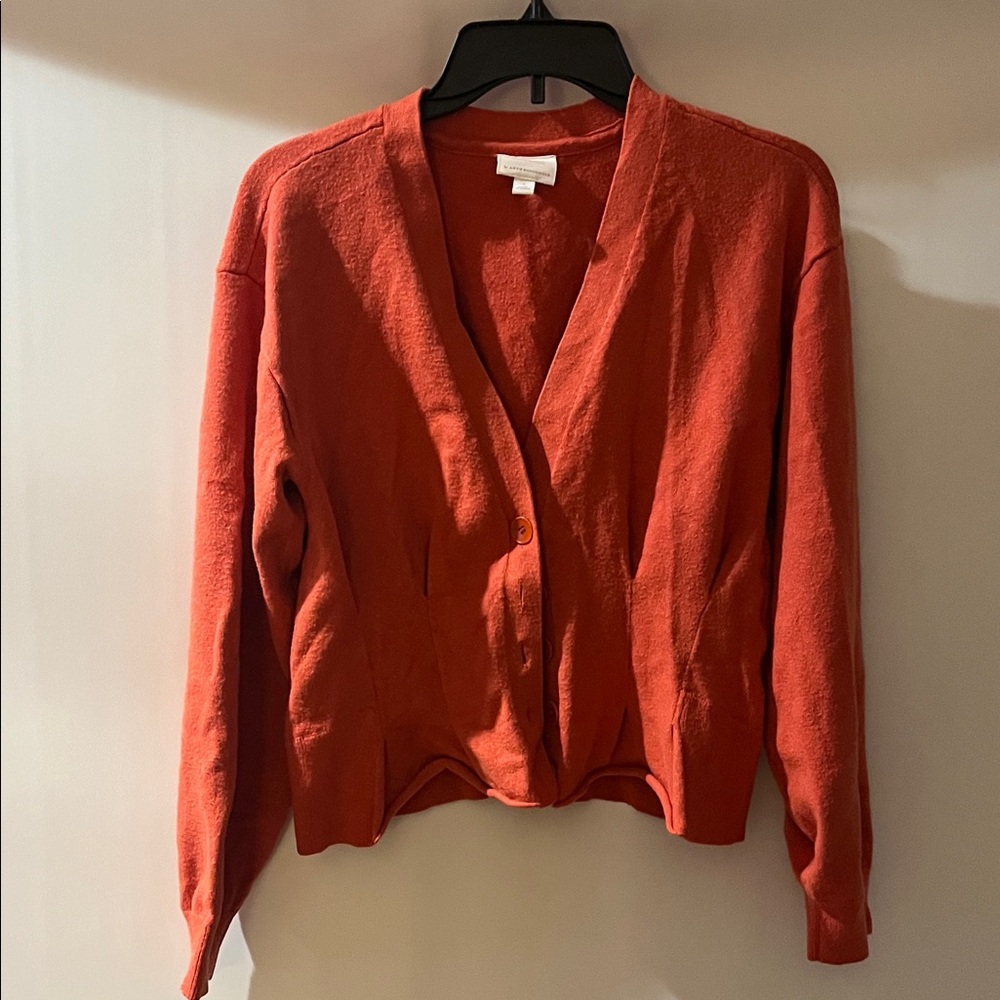 Anthropologie Vibrant Red Cardigan
